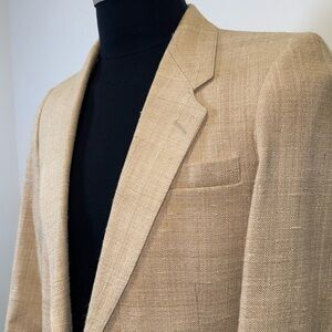 NWT Charles Christian 100% Linen Blazer – Size 38R (Natural Beige)